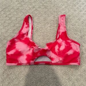 Pink Tie-Dye Bikini Top